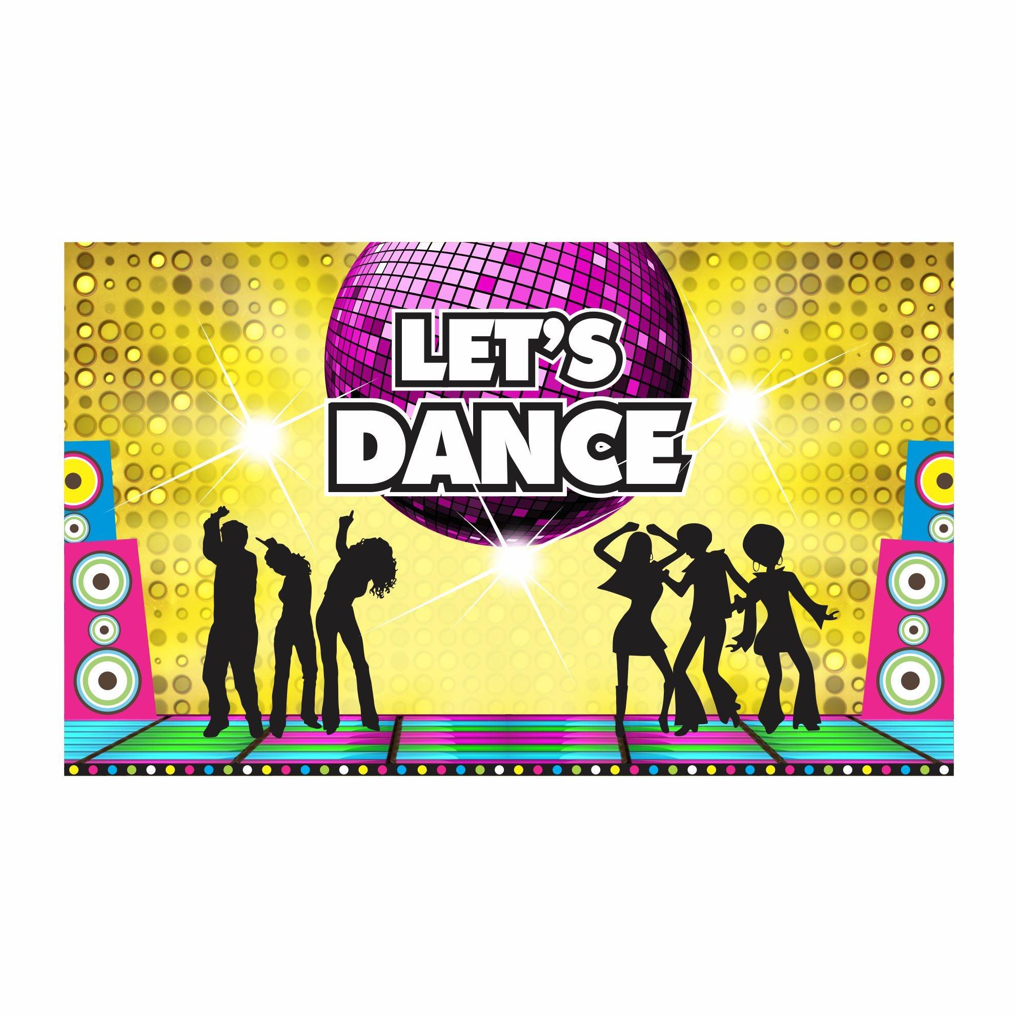 Disco Party Theme Backdrop PERSONALISED Pretty UR Party