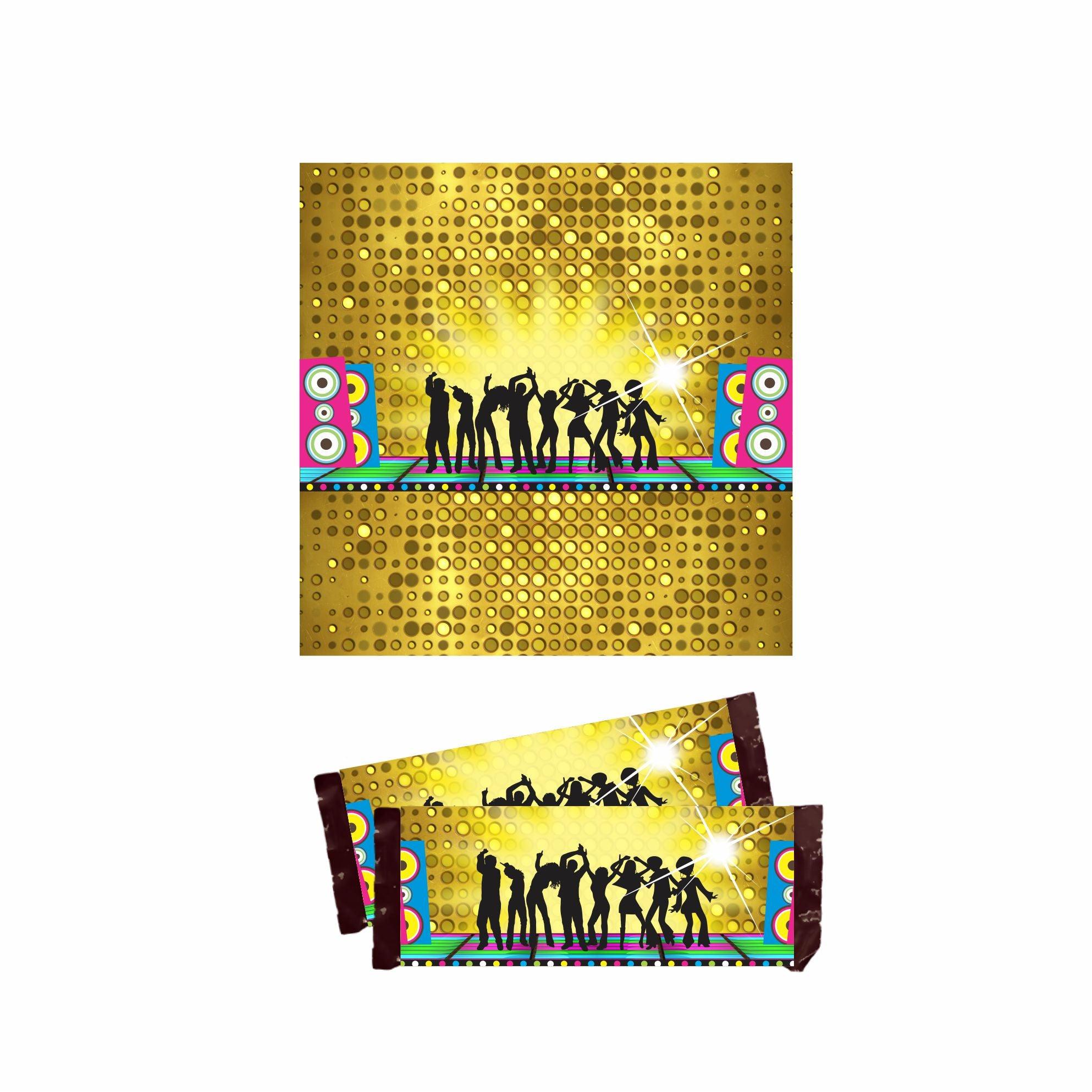 Disco Party Theme Chocolate Wrappers THEME PARTIES Pretty UR Party