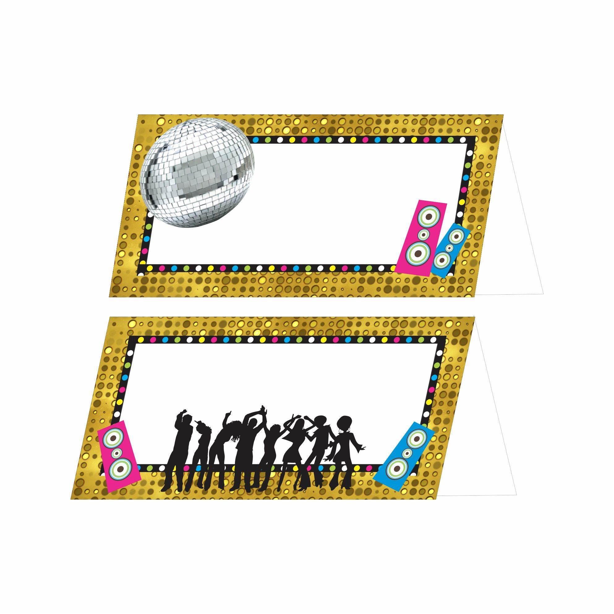 Disco Party Theme Food Labels / Buffet Table Cards THEME PARTIES Pretty UR Party