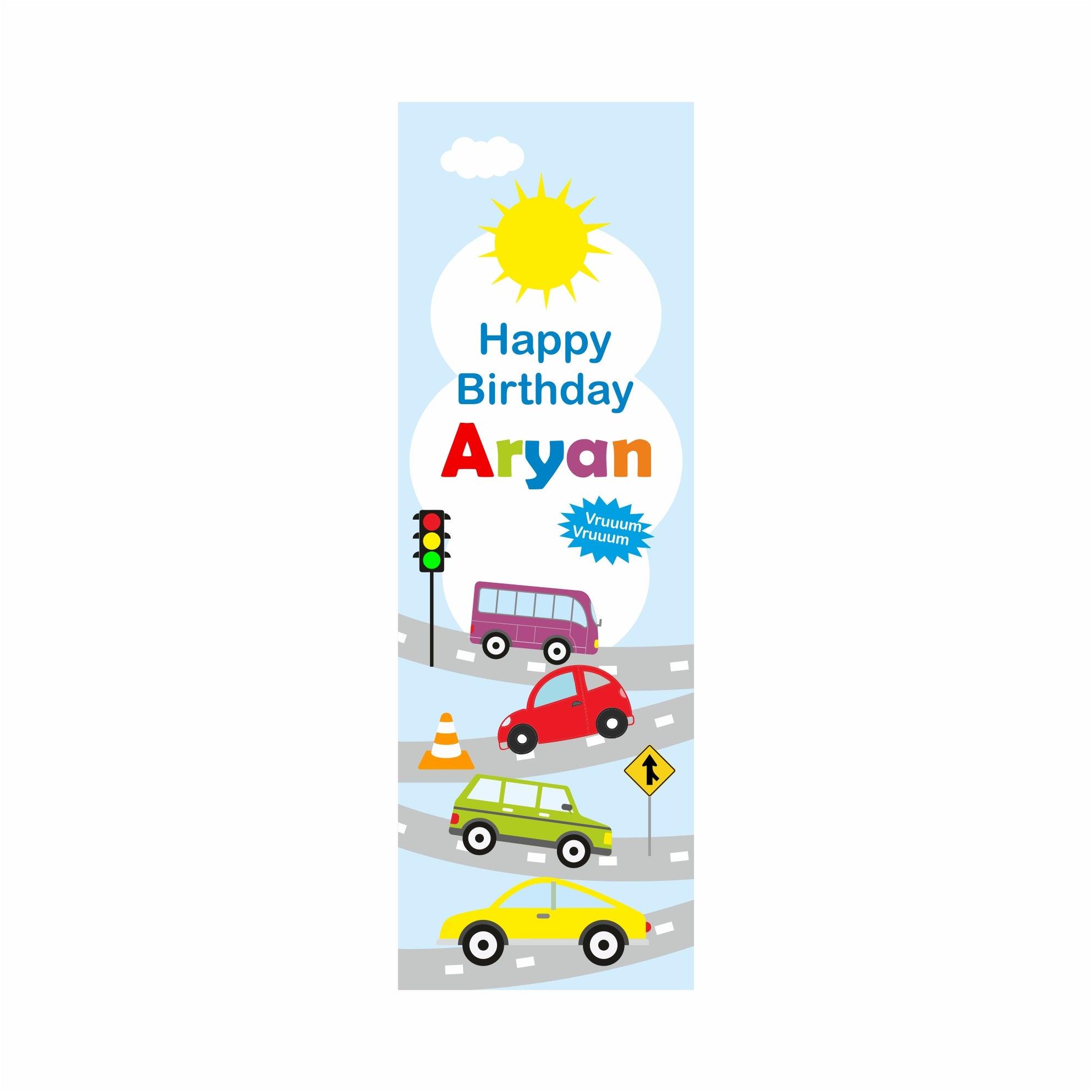 Colorful Cars Theme Door Banner THEME PARTIES Pretty UR Party