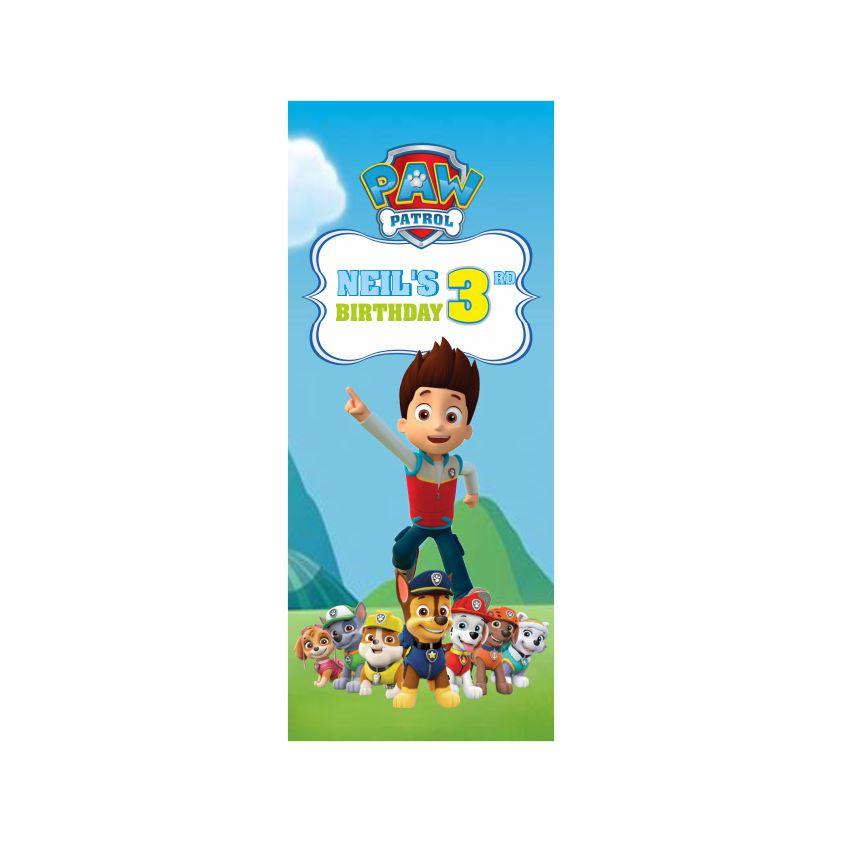 Paw Patrol Blue Door Banner THEME PARTIES Pretty UR Party