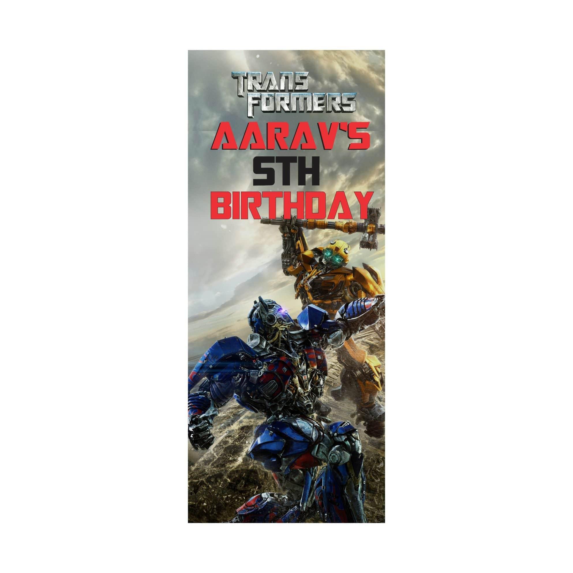 Transformers Theme Door Banner THEME PARTIES Pretty UR Party
