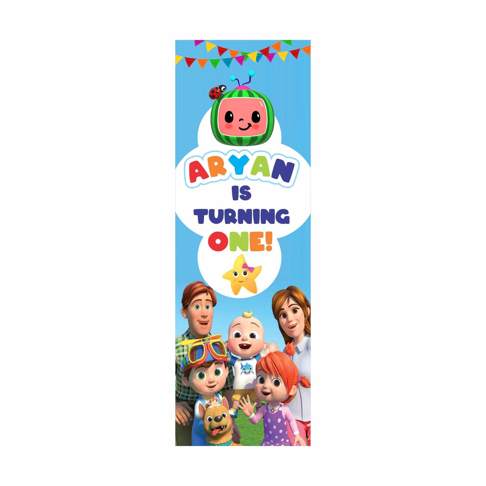 Cocomelon Theme Door Banner THEME PARTIES Pretty UR Party