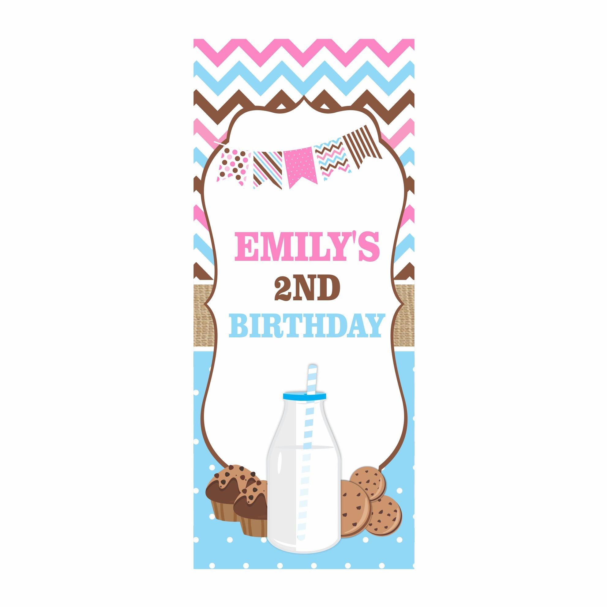 Milk and Cookies Theme Door Banner THEME PARTIES Pretty UR Party