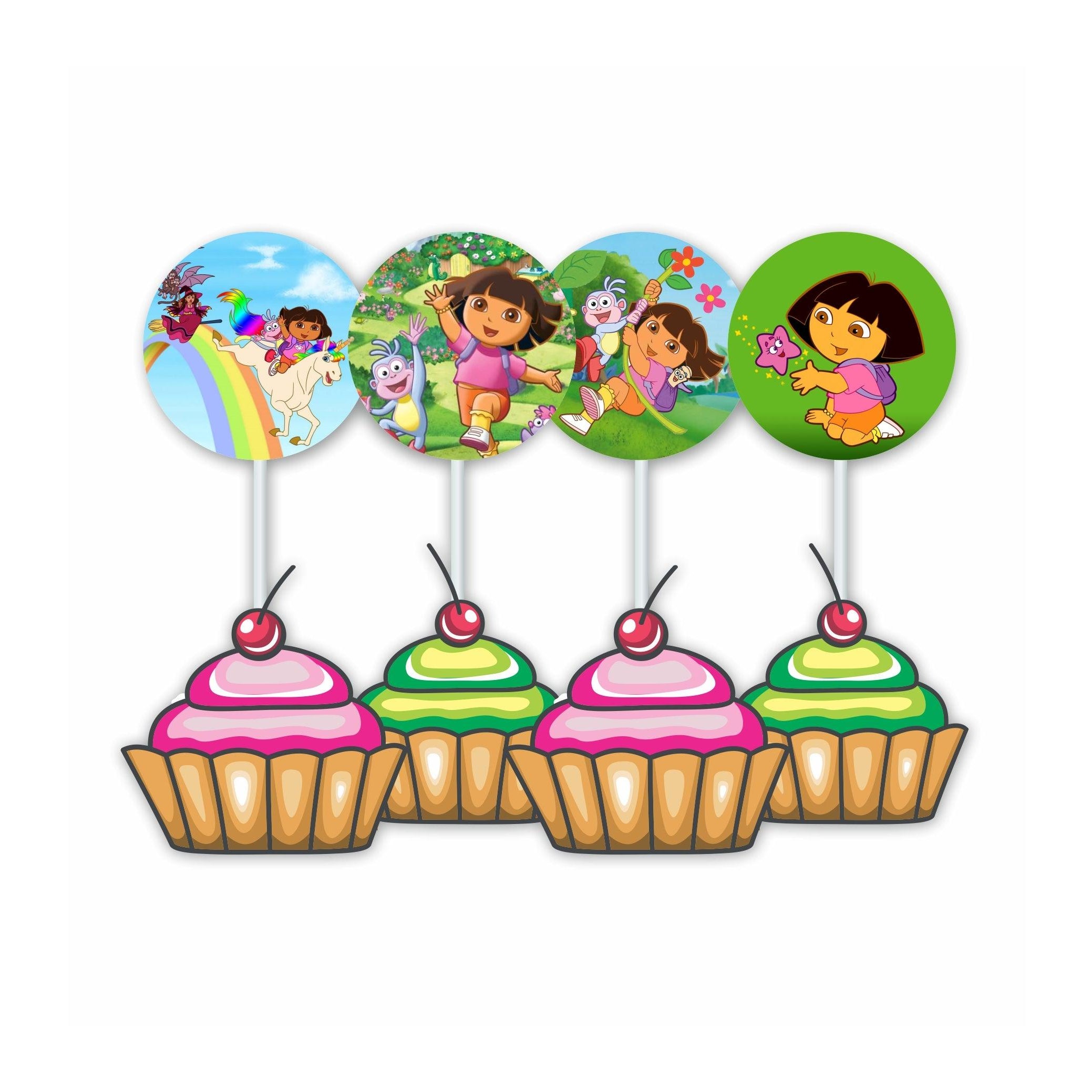 Dora the explorer Cupcake / Food Toppers THEME PARTIES Pretty UR Party