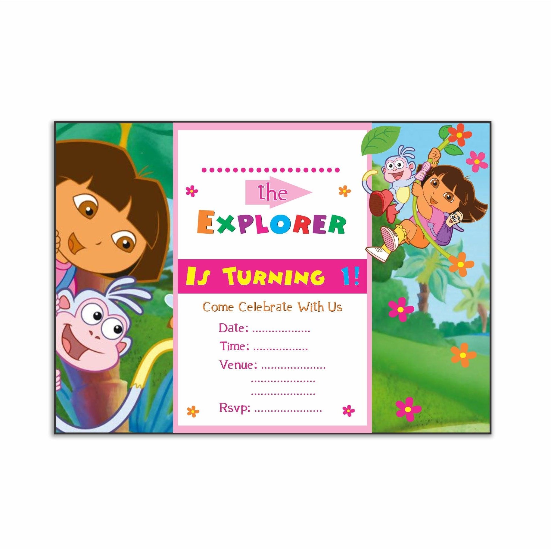 Dora the explorer Invitations - 001 THEME PARTIES Pretty UR Party