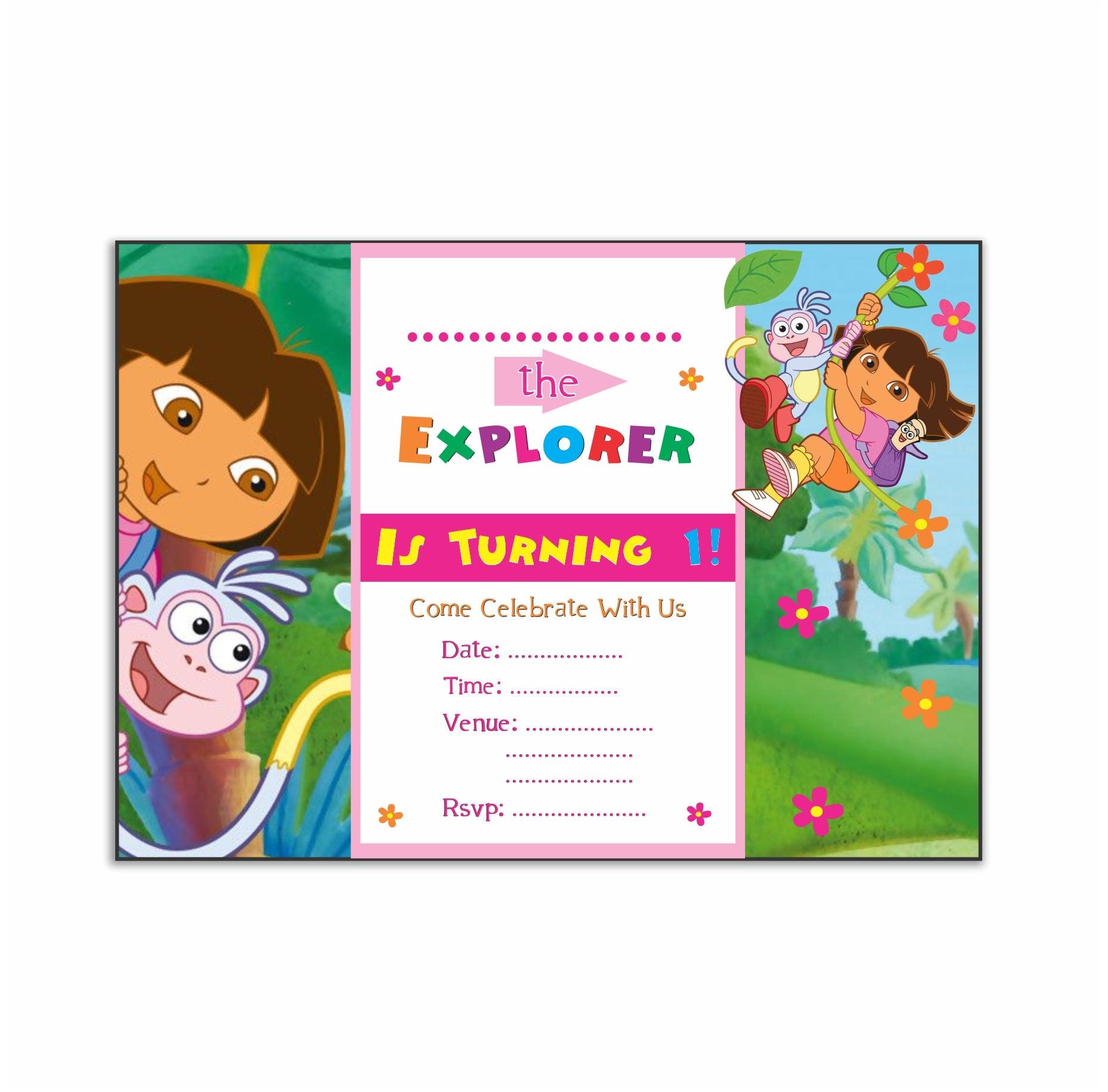 Dora the explorer Invitations - 001 THEME PARTIES Pretty UR Party