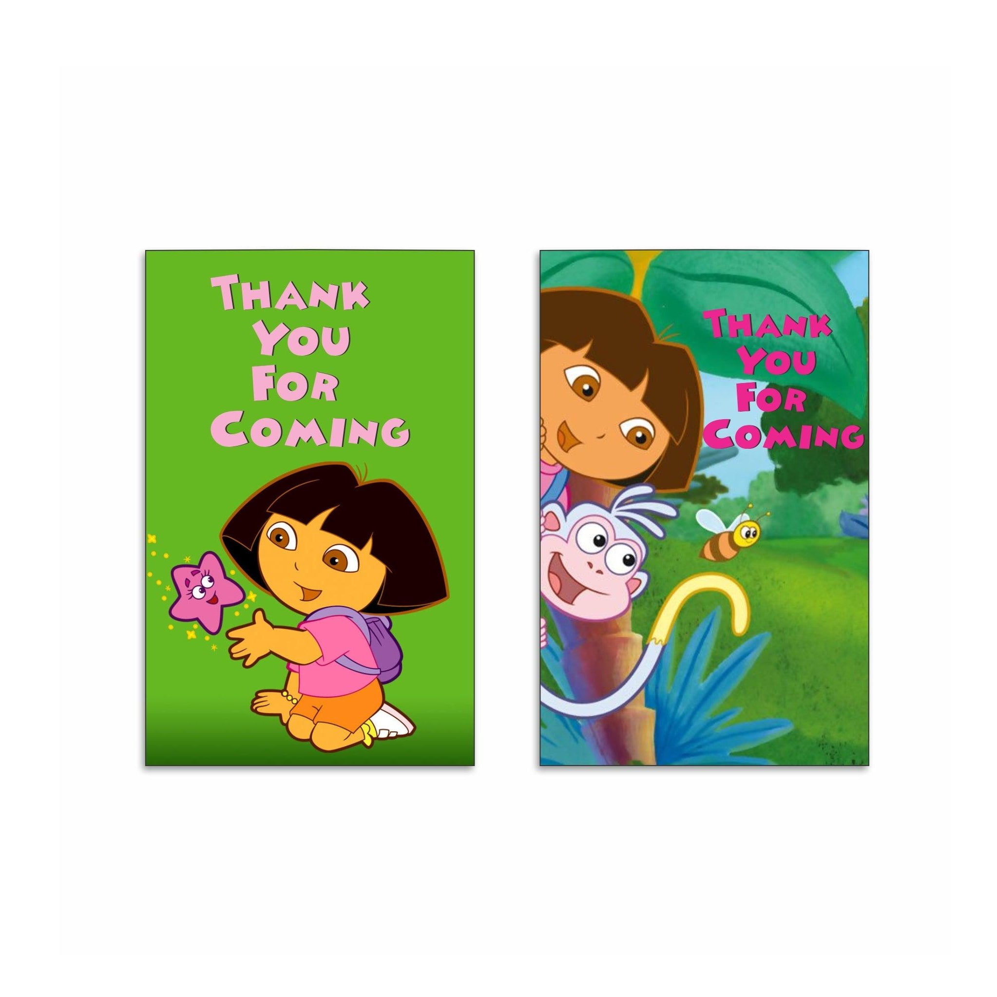 Dora The Explorer Thank you Tags THEME PARTIES Pretty UR Party