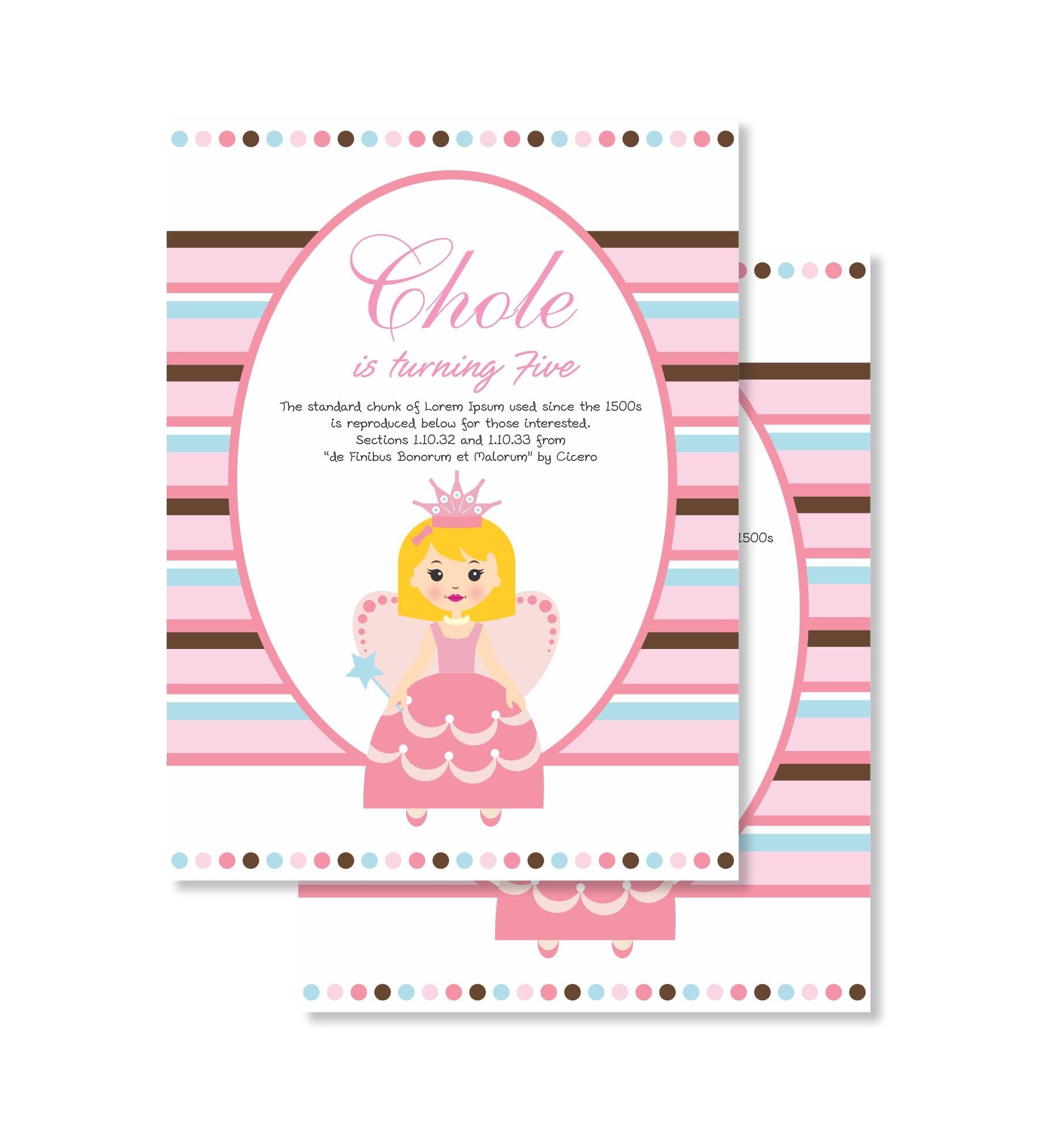 Fairy  Princess Invitations THEME PARTIES Pretty UR Party