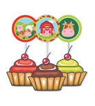 Farm friends theme Cupcake / Food Toppers THEME PARTIES Pretty UR Party