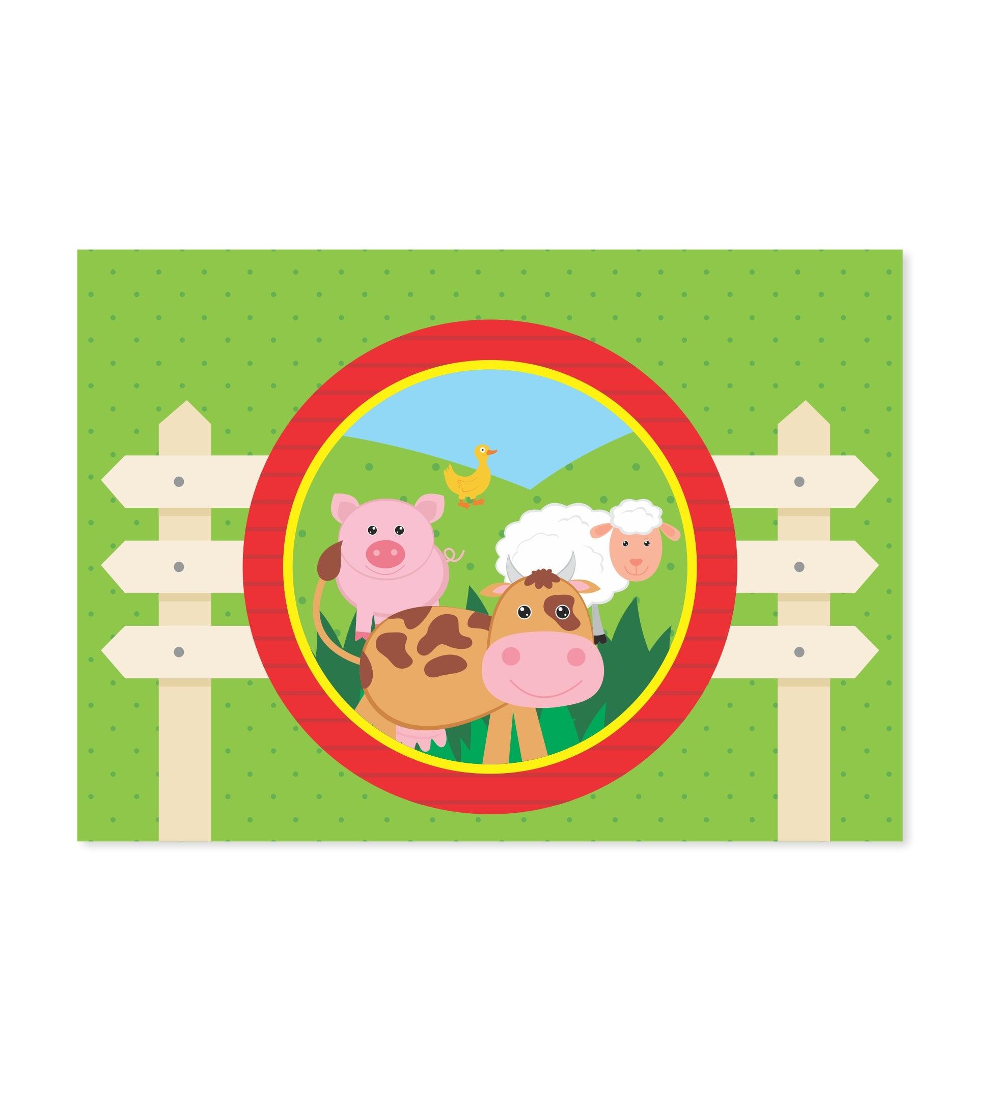 Farm friends theme Table Mats THEME PARTIES Pretty UR Party