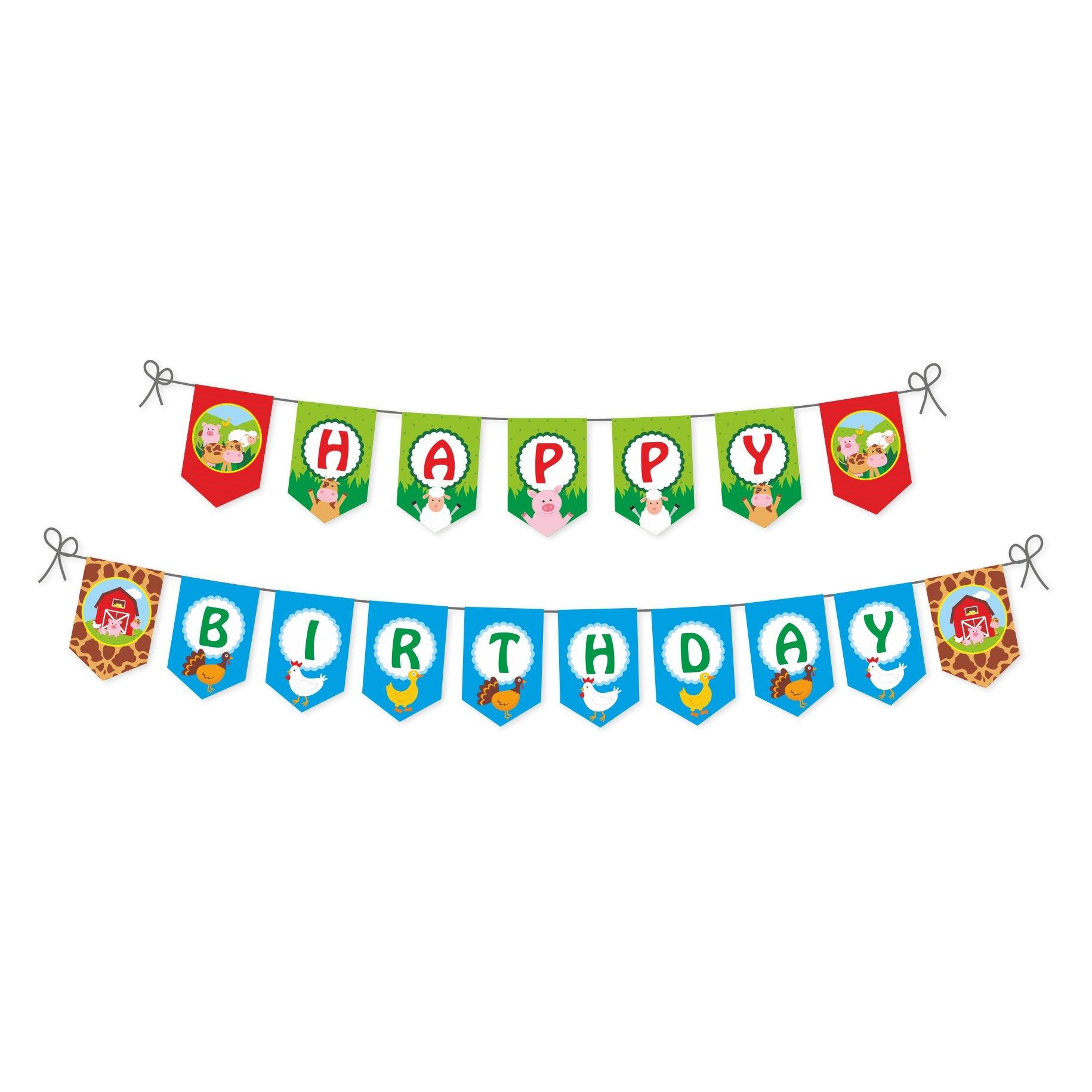 Barnyard theme Party Decorations Kit - 80 Pieces Combo Pack BIRTHDAYS Pretty UR Party