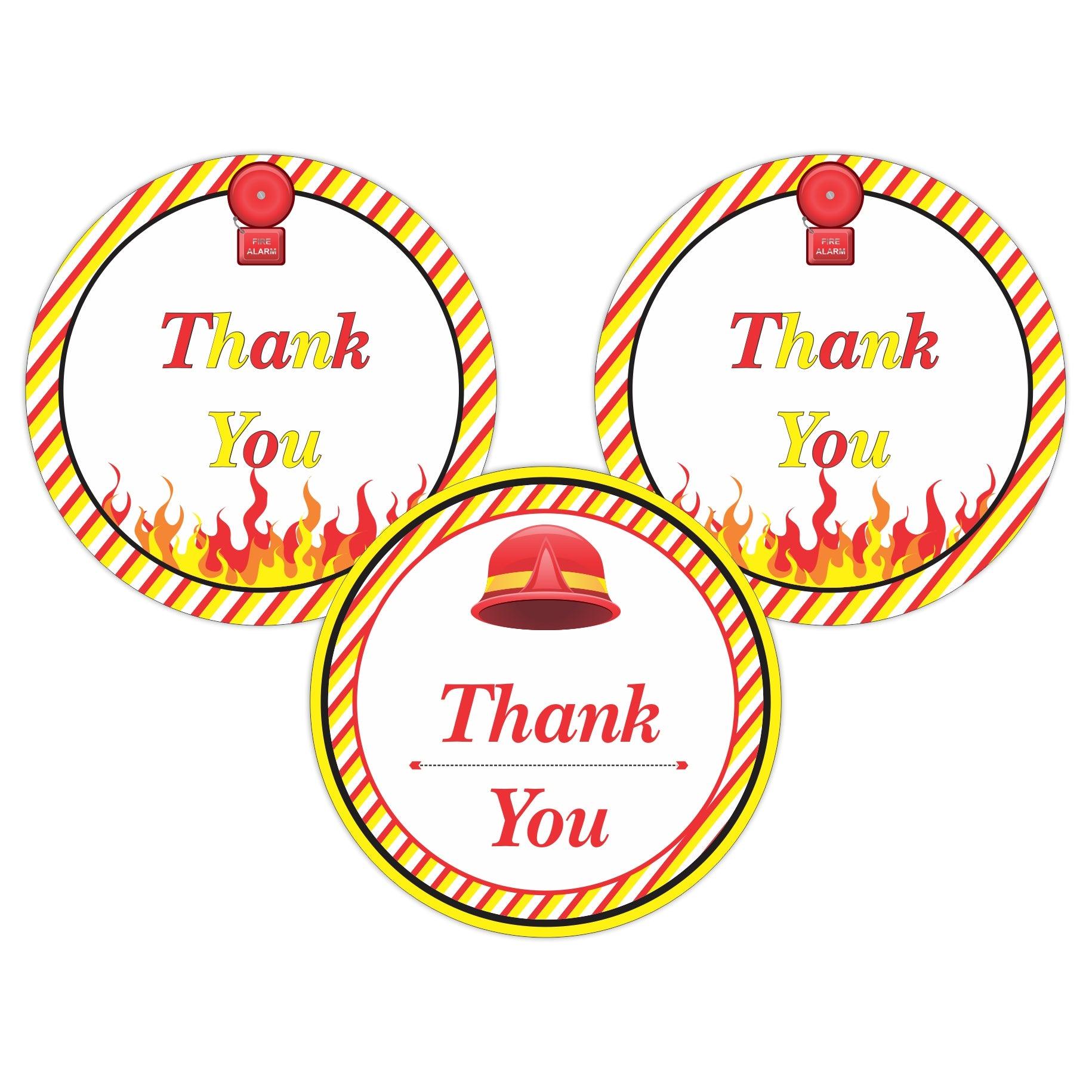Fire Truck Thank you Tags THEME PARTIES Pretty UR Party