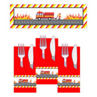 Fire Truck Napkin Rings THEME PARTIES Pretty UR Party