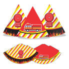 Fire Truck Hats - Pack of 10 THEME PARTIES Pretty UR Party