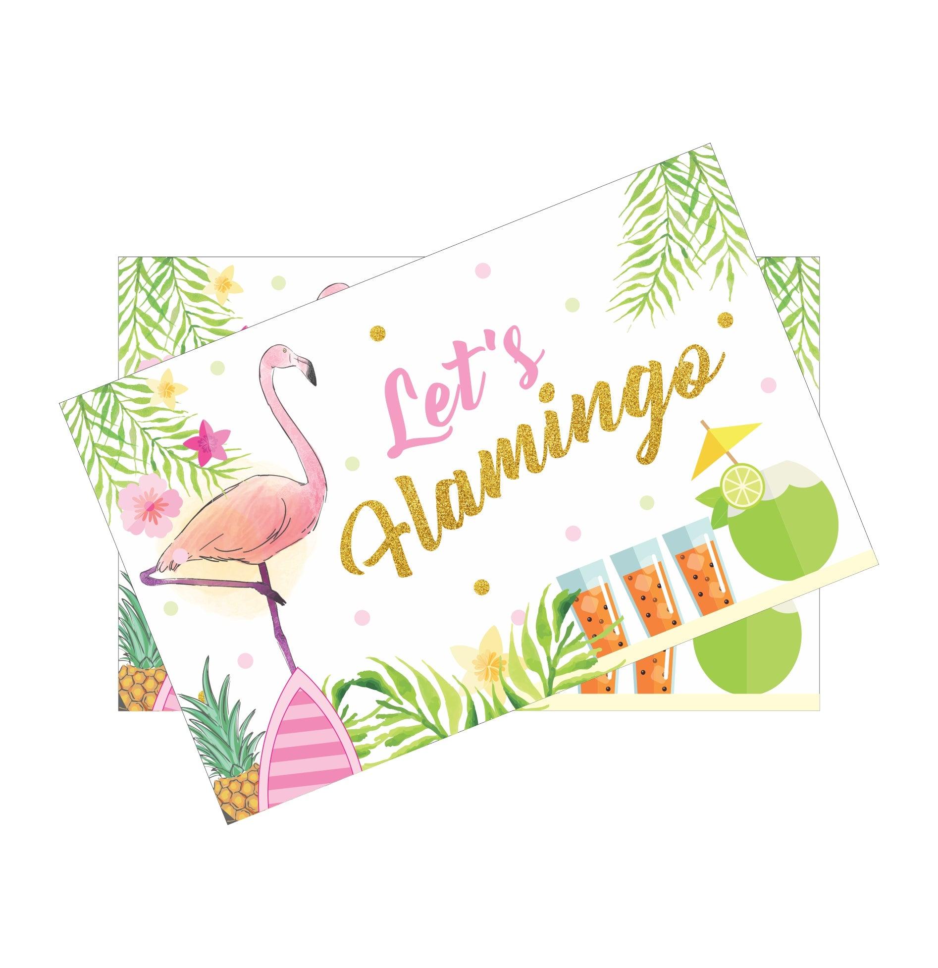 Flamingo Theme Table Mats THEME PARTIES Pretty UR Party