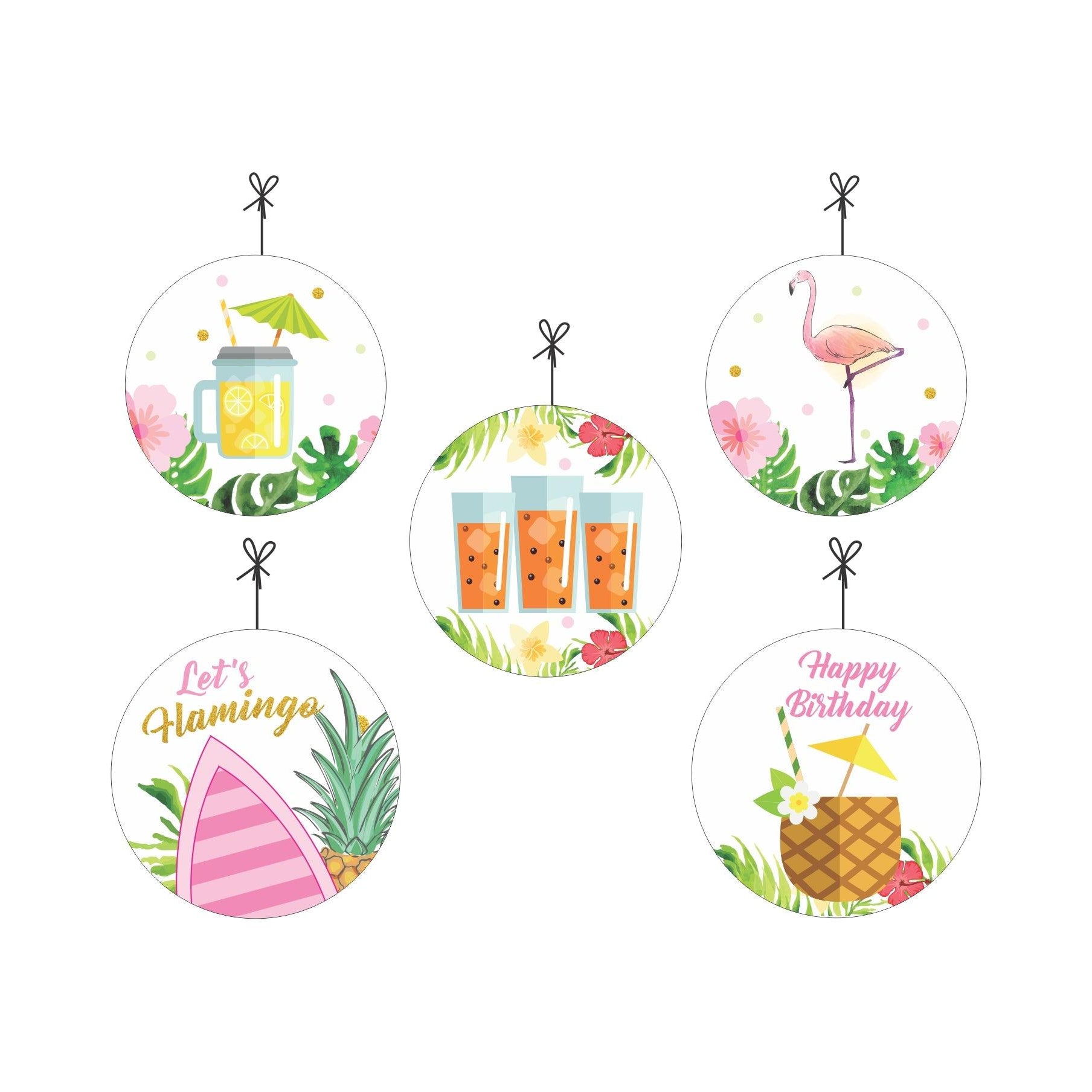 Flamingo Theme Danglers THEME PARTIES Pretty UR Party