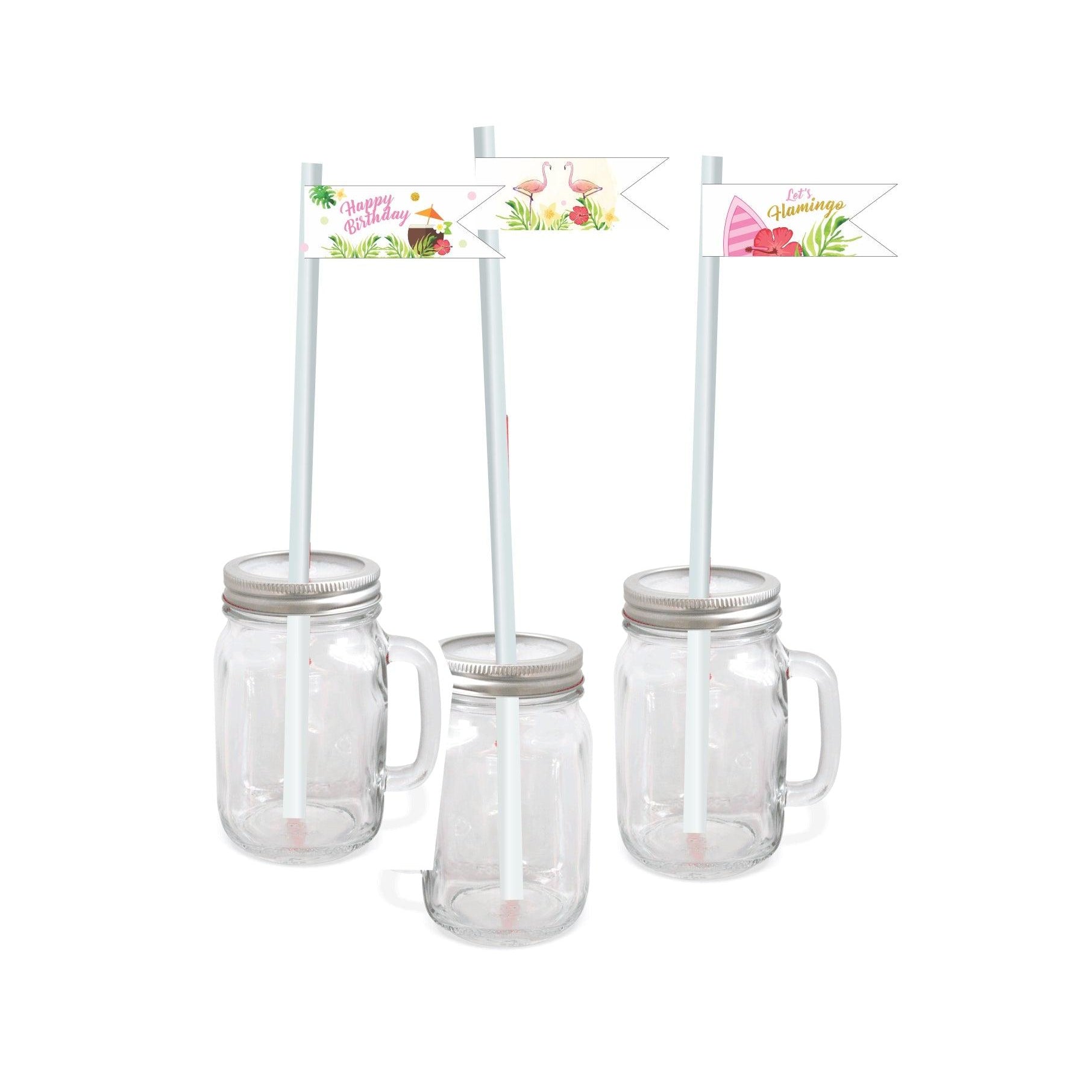 Flamingo Theme Drink Straws THEME PARTIES Pretty UR Party