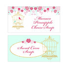 Mint and Pink Floral 1st Birthday Theme Food Labels / Buffet Table Cards ALL PARTY SUPPLIES Pretty UR Party