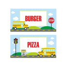 Wheels On The Bus Theme Food Labels / Buffet Table Cards THEME PARTIES Pretty UR Party