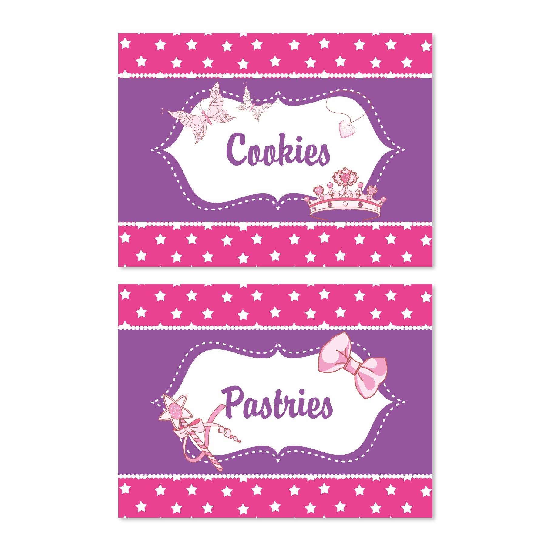 BallerinaTheme Food Labels / Buffet Table Cards THEME PARTIES Pretty UR Party