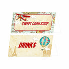 Travel Theme Food Labels / Buffet Table Cards THEME PARTIES Pretty UR Party
