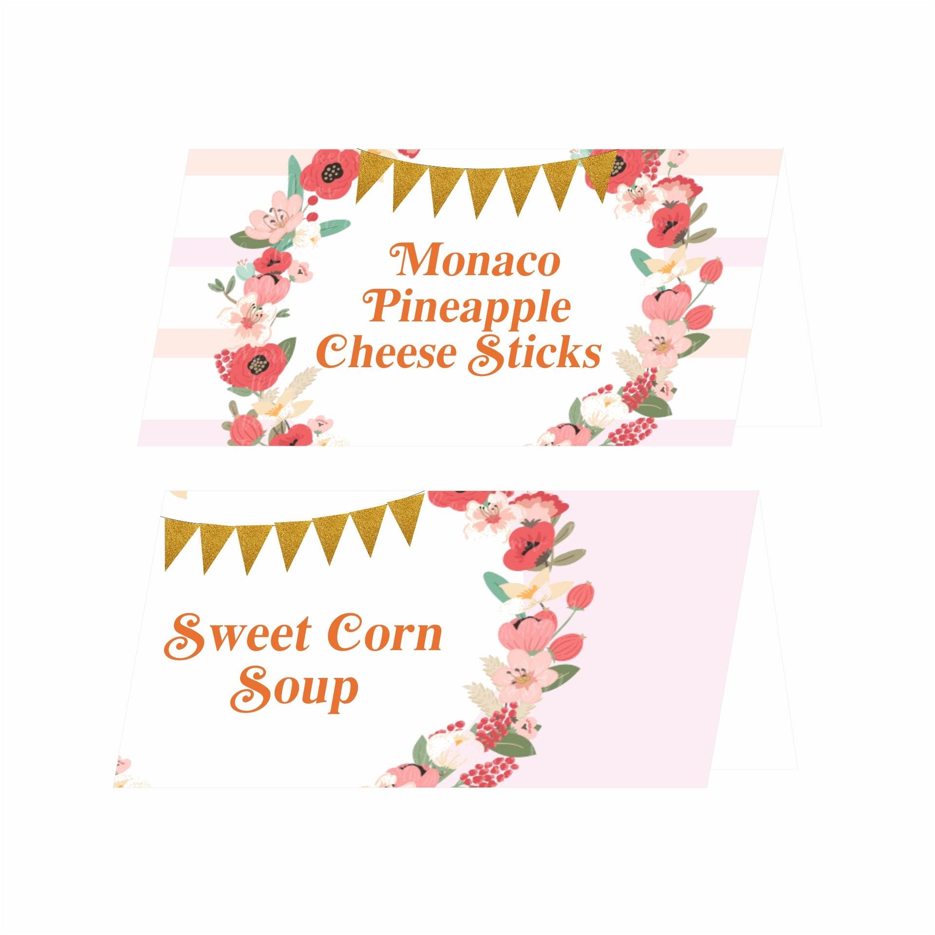 Fun To Be One Theme Food Labels / Buffet Table Cards ALL PARTY SUPPLIES Pretty UR Party