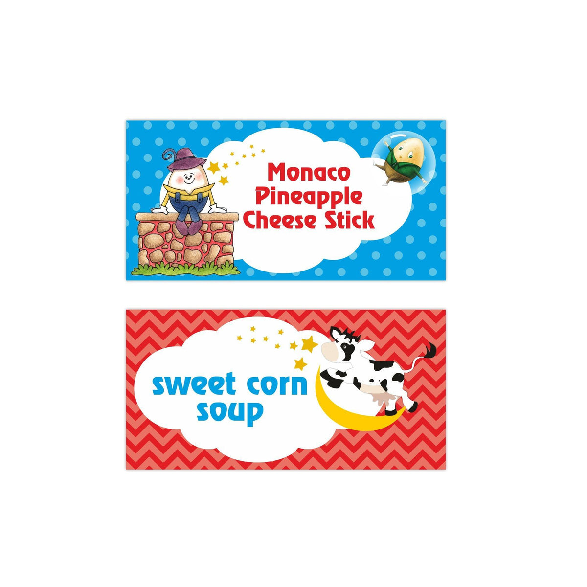 Nursery Rhymes Food Labels Buffet Table Cards PRETTY UR PARTY