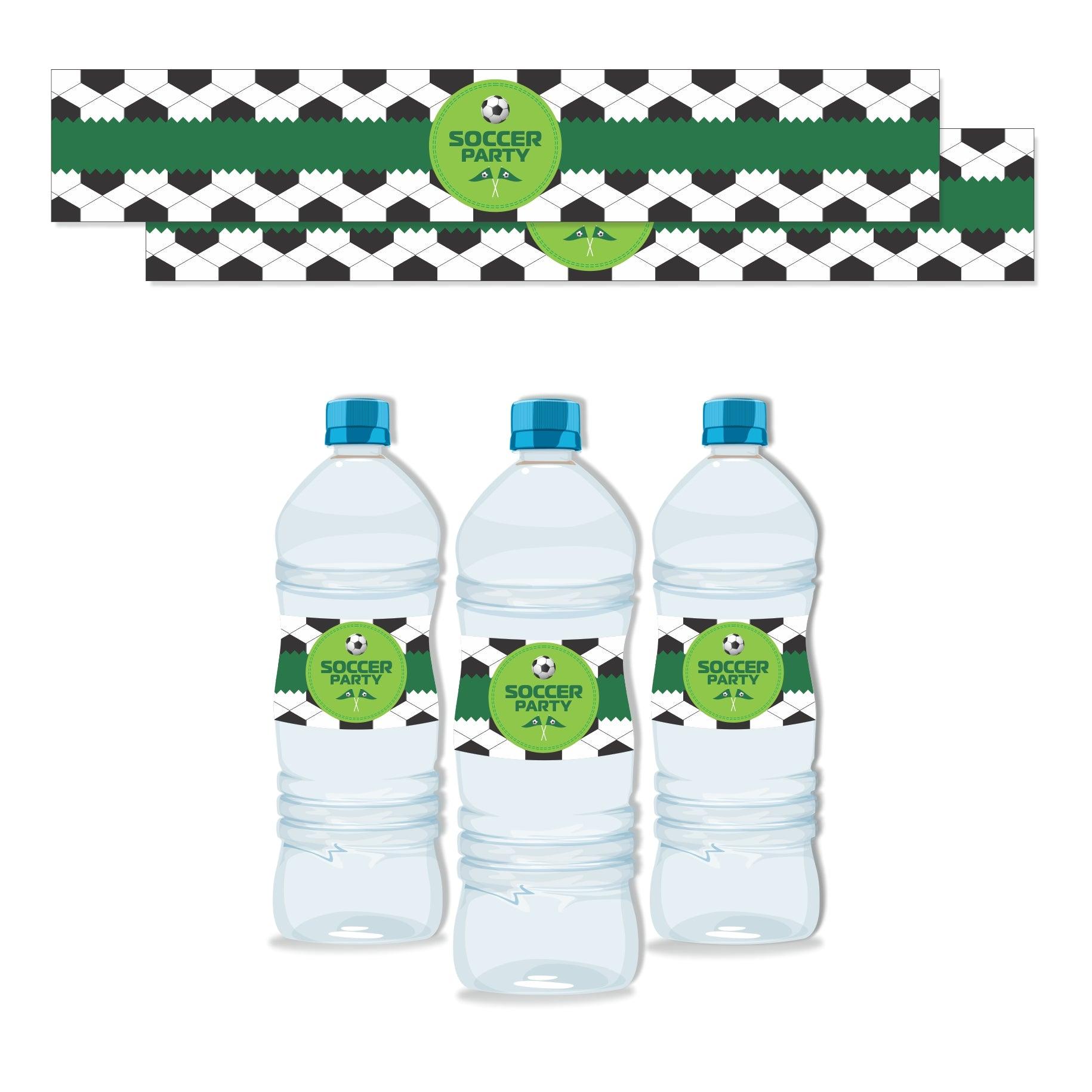 Football Water Bottle Labels THEME PARTIES Pretty UR Party