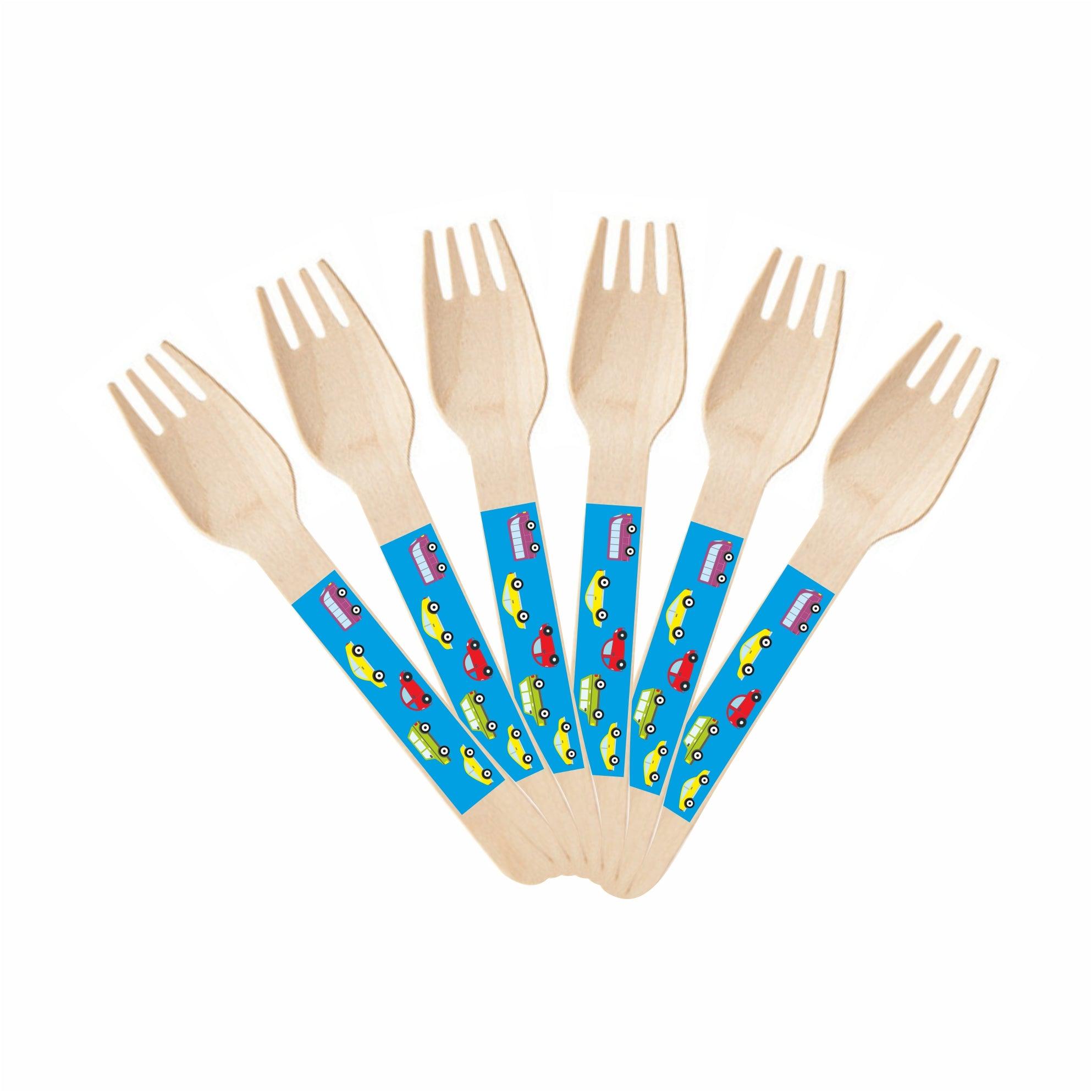 Colorful Cars Theme Forks TABLEWARE Pretty UR Party