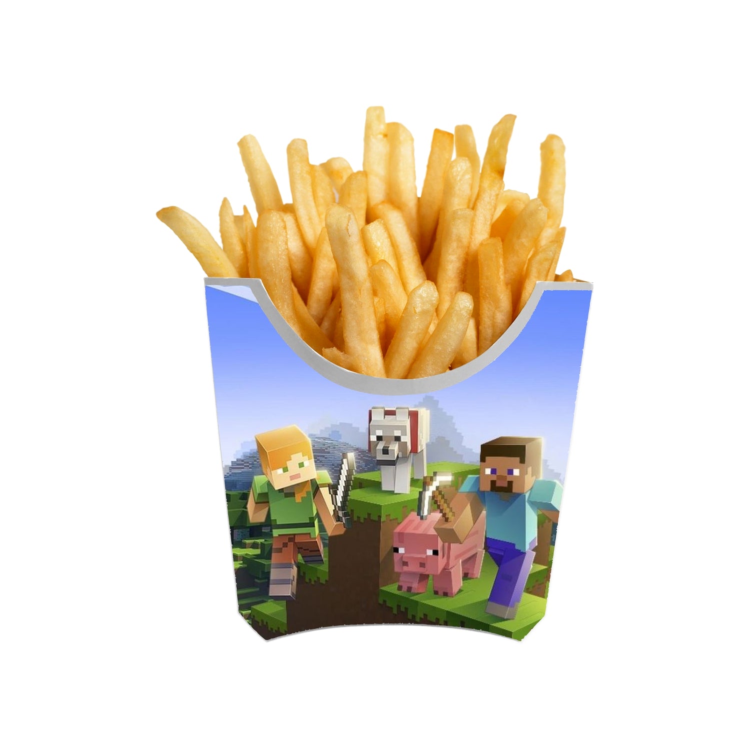 Minecraft French Fries Box TABLEWARE PRETTY UR PARTY