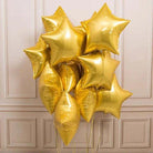 Chrome Gold Star shaped Balloon ALL PARTY SUPPLIES Pretty UR Party