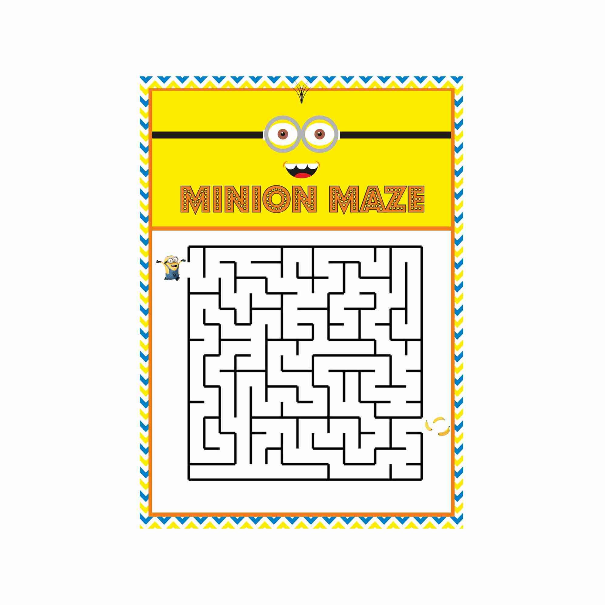 Despicable Me Minions Inspired Maze Game ALL PARTY SUPPLIES Pretty UR Party