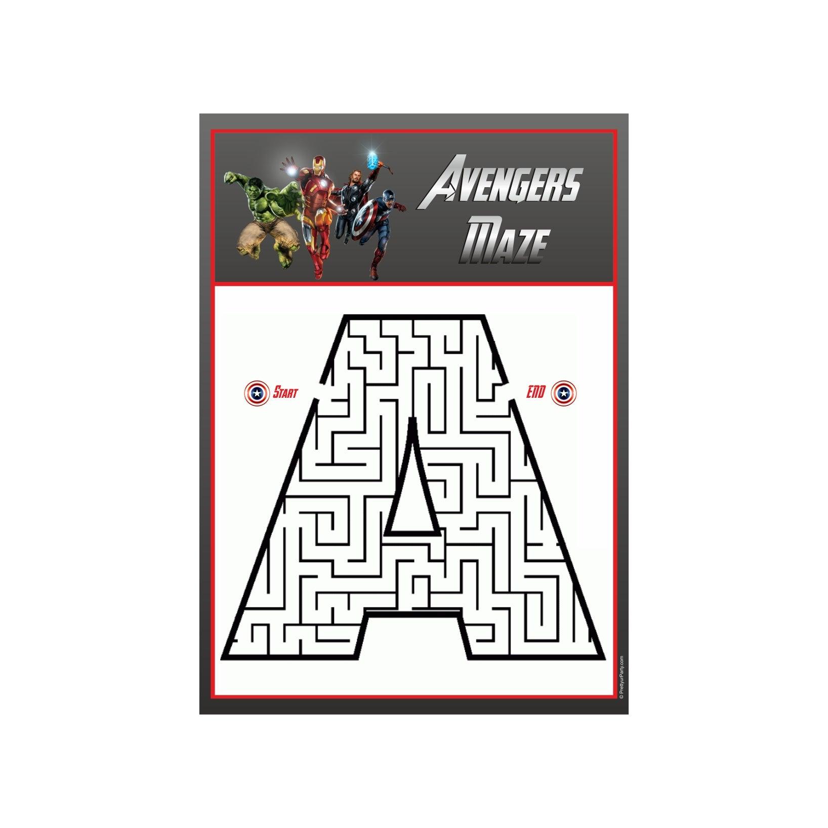 Avengers Maze Game ALL PARTY SUPPLIES Pretty UR Party