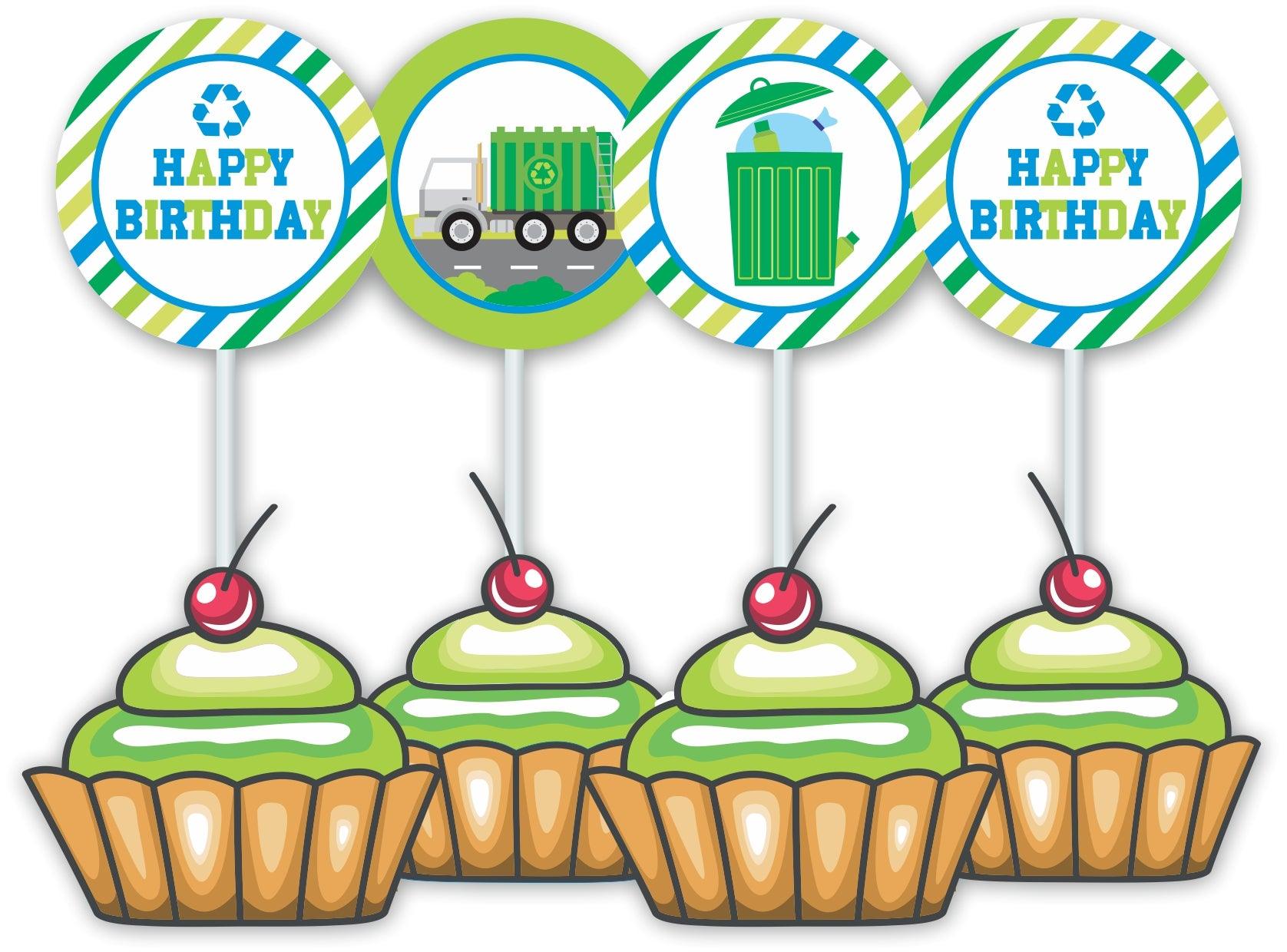 Garbage Truck Cupcake / Food Toppers THEME PARTIES Pretty UR Party