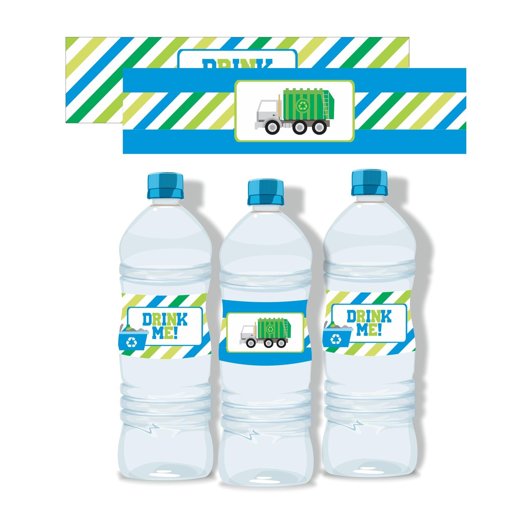 Garbage Truck Bottle Labels THEME PARTIES Pretty UR Party