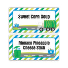 Garbage Truck Food Labels / Buffet Table Cards THEME PARTIES Pretty UR Party