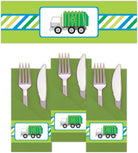 Garbage Truck Napkin Rings THEME PARTIES Pretty UR Party