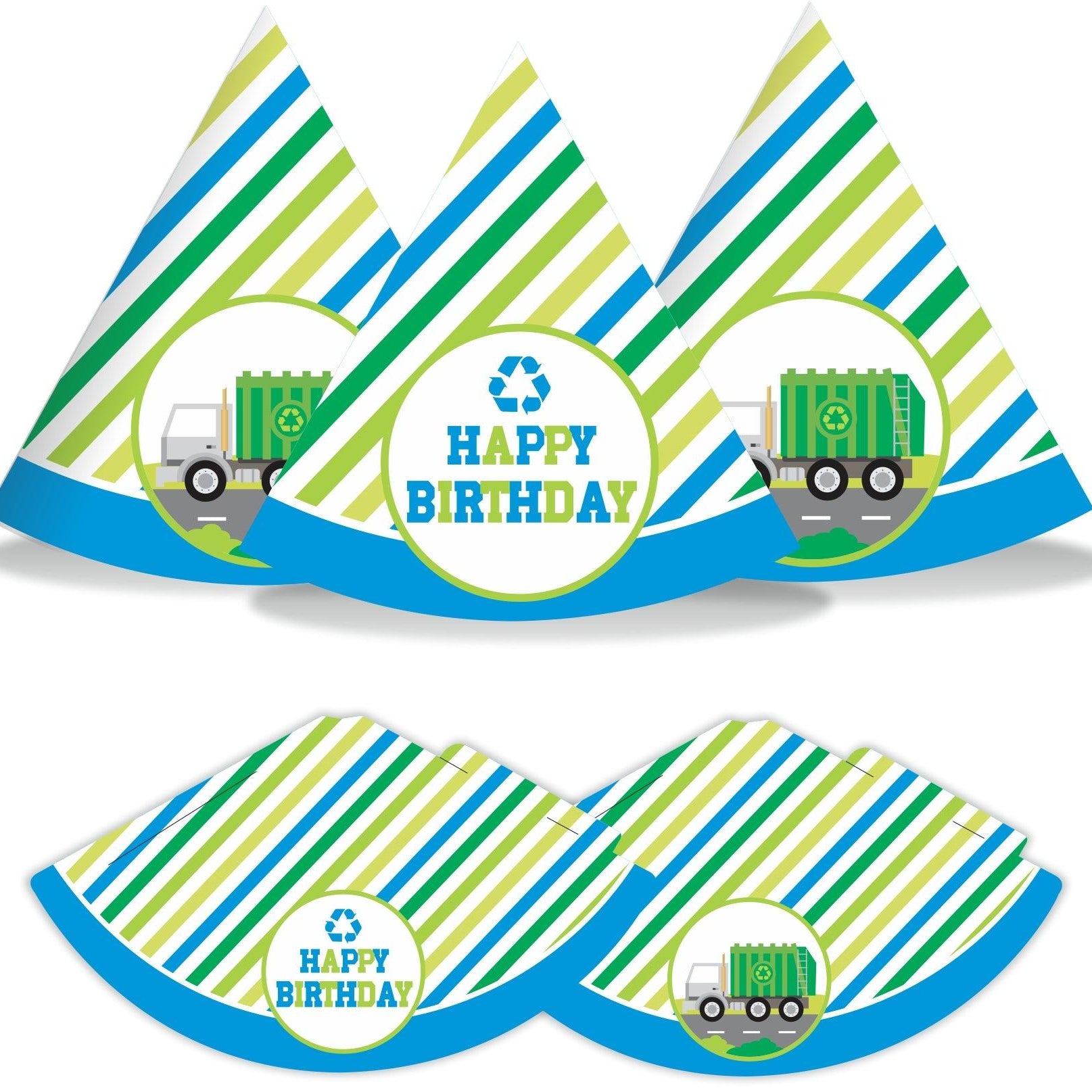 Garbage Truck Hats - Pack of 10 THEME PARTIES Pretty UR Party