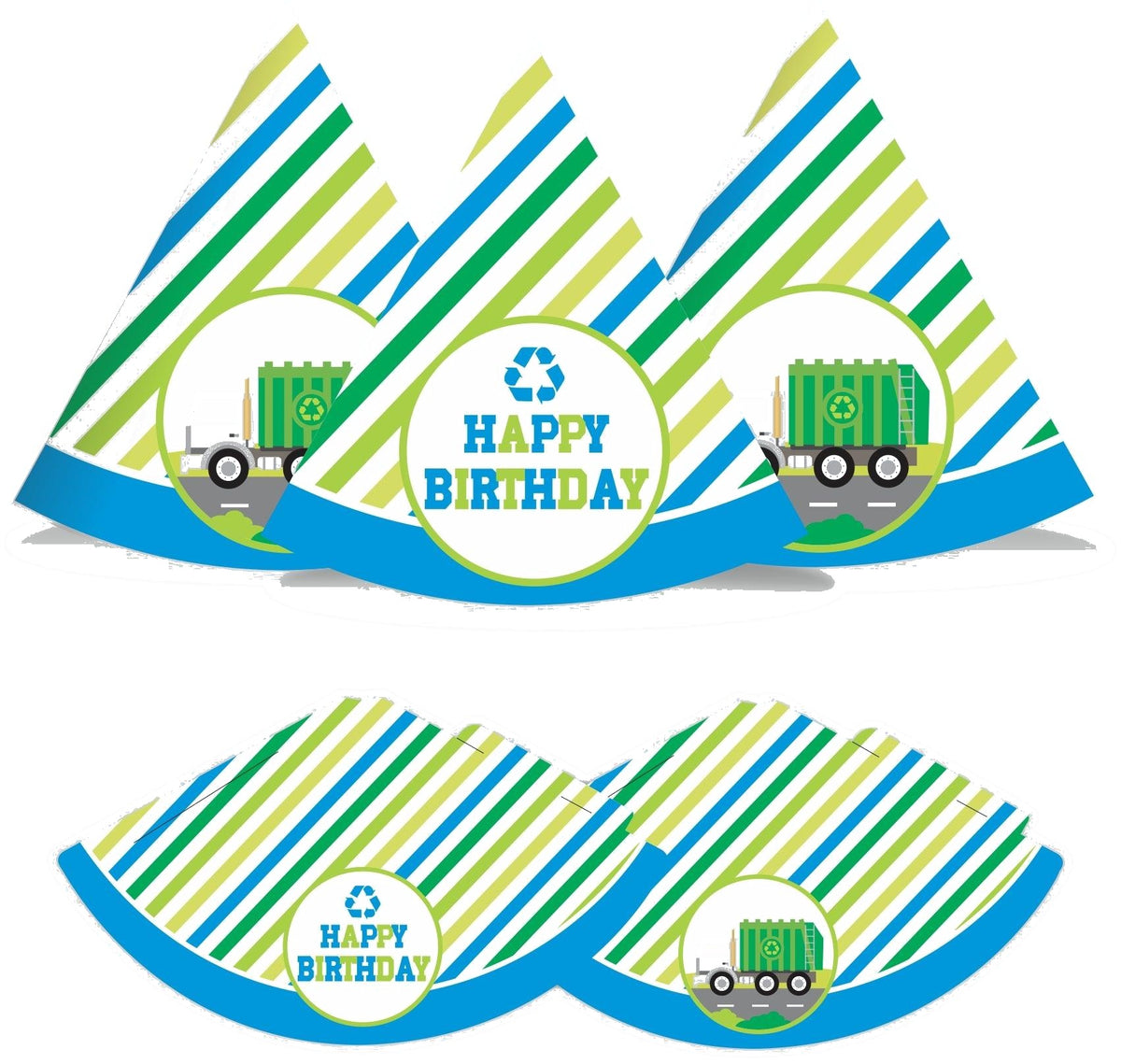 Garbage Truck Hats - Pack of 10