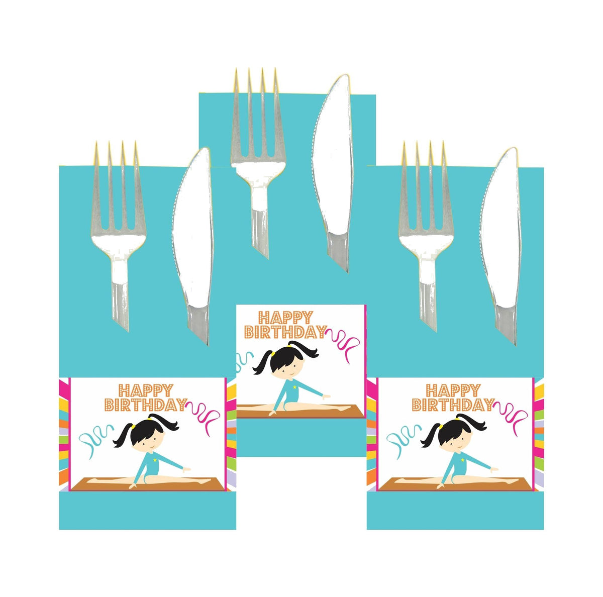Gymnastics Theme Napkin Rings
