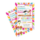 Gymnastics Theme Invitations ALL PARTY SUPPLIES Pretty UR Party