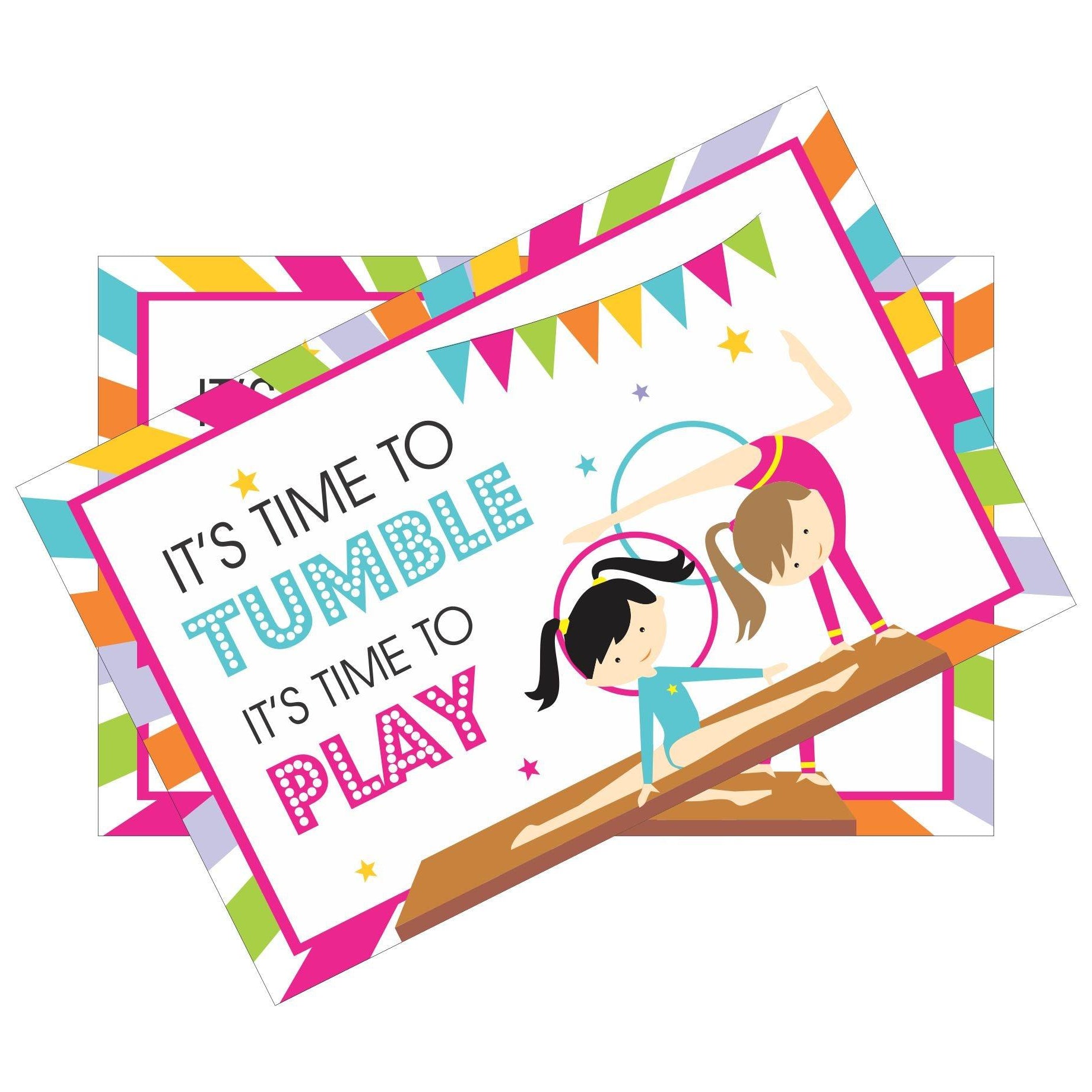 Gymnastics Theme Table Mats THEME PARTIES Pretty UR Party