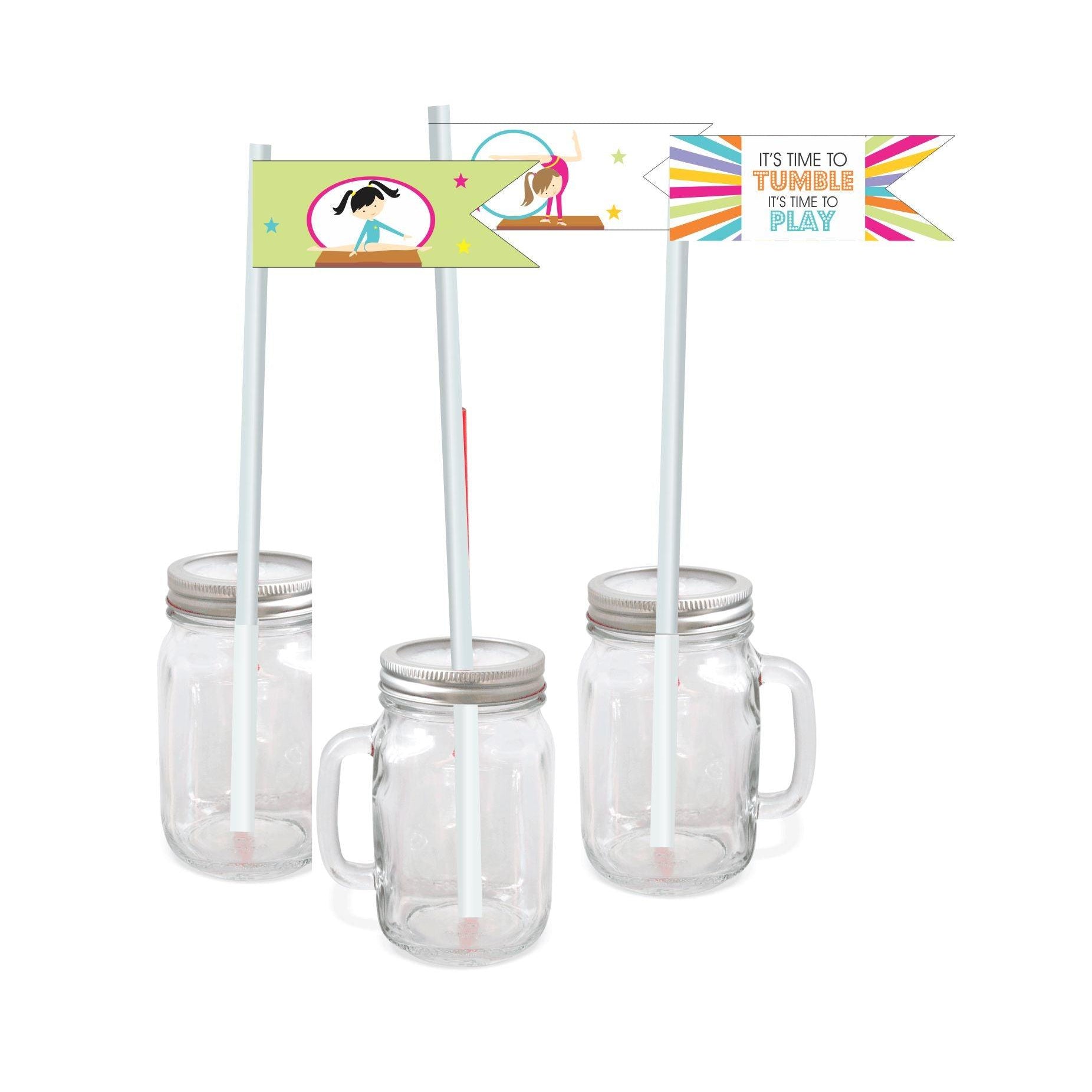 Gymnastics Theme Drink Straws THEME PARTIES Pretty UR Party