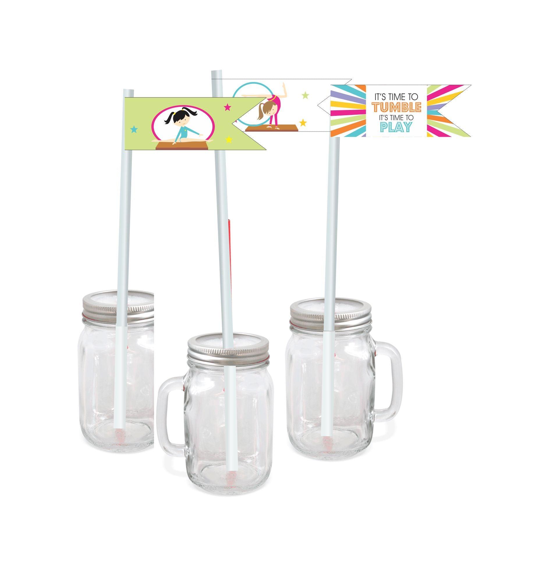 Gymnastics Theme Drink Straws THEME PARTIES Pretty UR Party