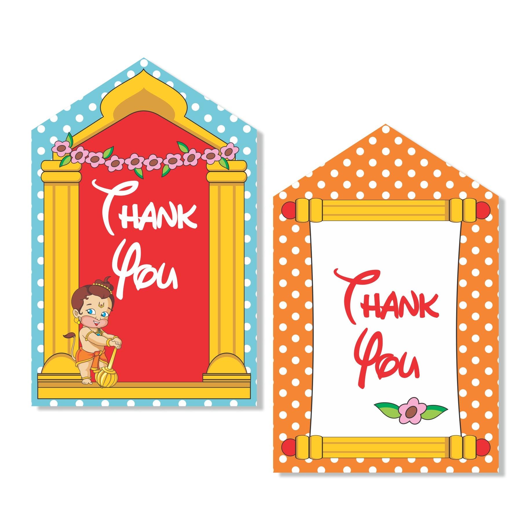 Hanuman Theme Thank you Tags THEME PARTIES Pretty UR Party