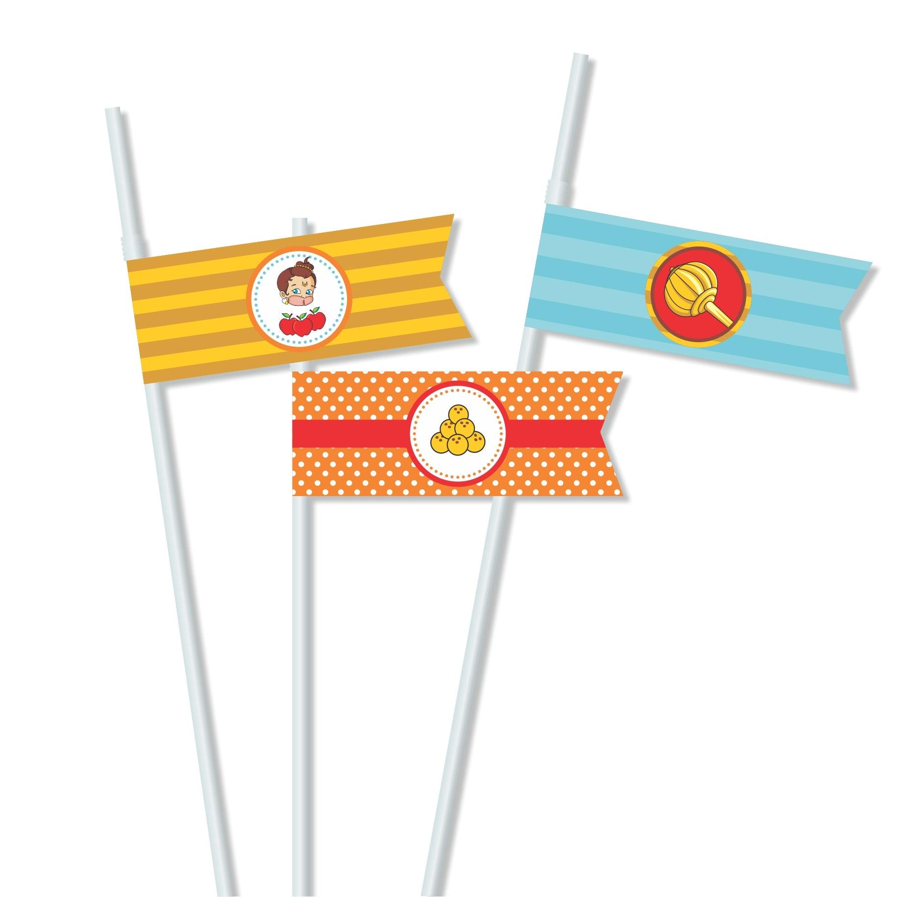 Hanuman Theme Drink Straws THEME PARTIES Pretty UR Party