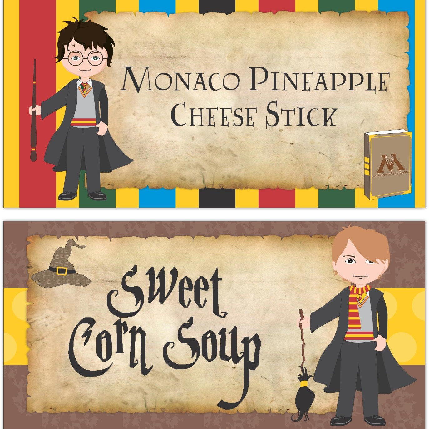 Harry Potter Food Labels / Buffet Table Cards THEME PARTIES Pretty UR Party