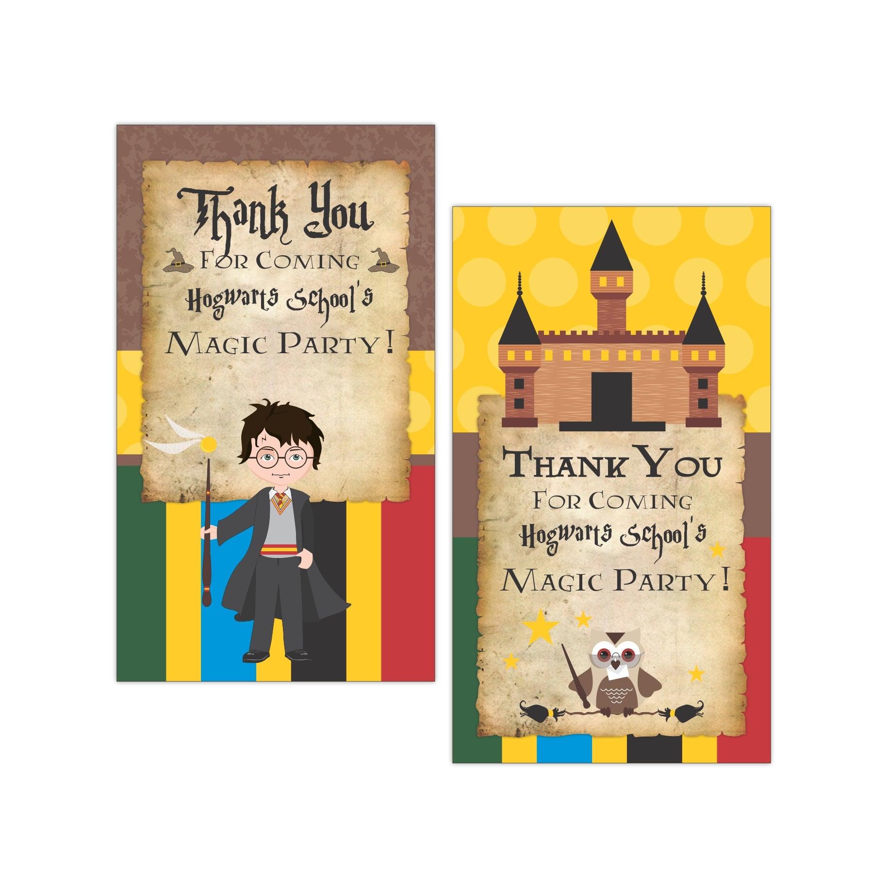 Harry Potter Thank you Tags THEME PARTIES Pretty UR Party