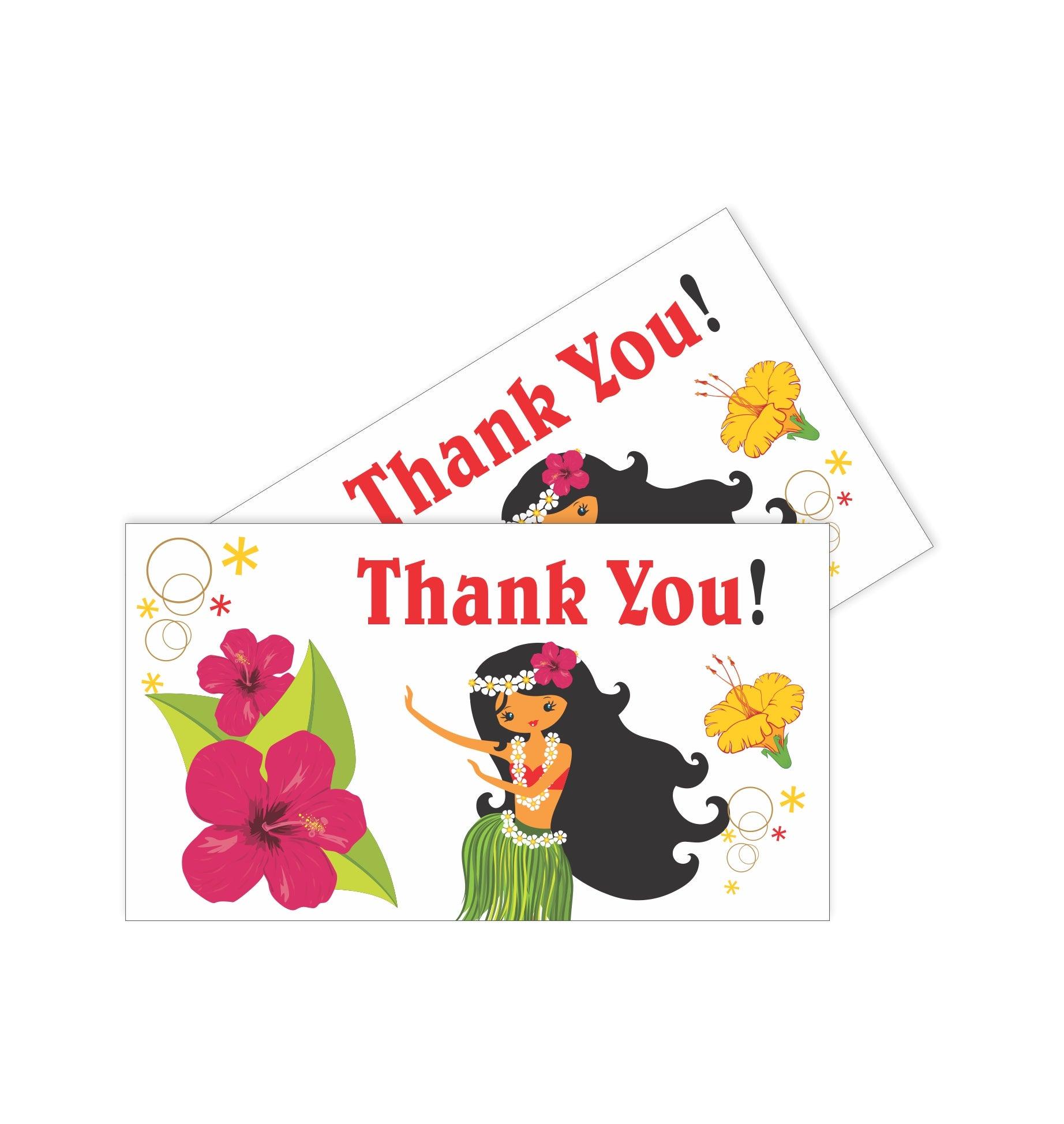 Hawaiian Thank you Tags THEME PARTIES Pretty UR Party Hawaiian Thank you Tags THEME PARTIES Pretty UR Party